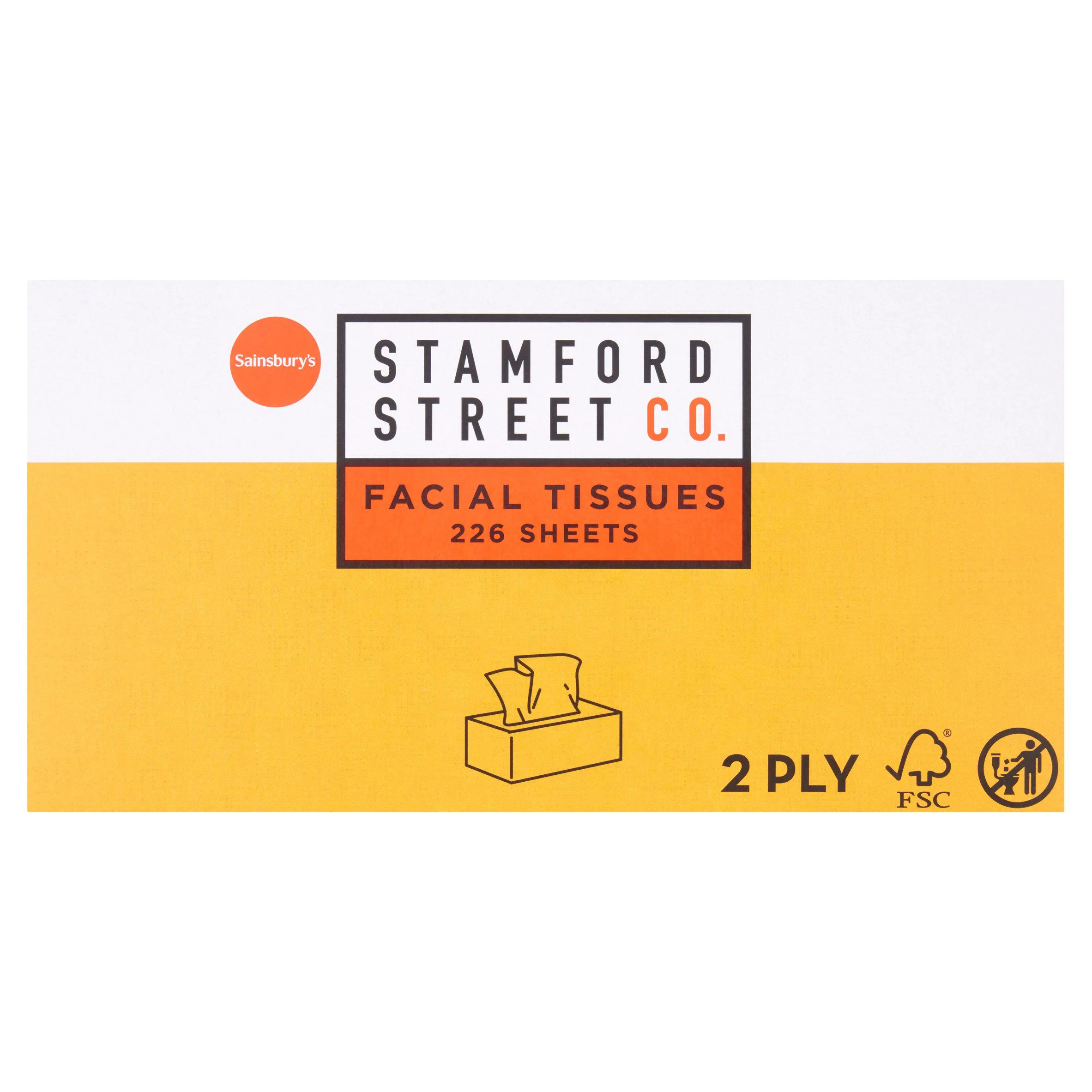 Stamford Street Co. Facial Tissues Sheets x226 - £1.00 | Grocefully