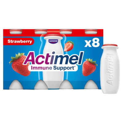 Strawberry Immune Support Yoghurt Drink Multipack, 8x100g thumbnail 2