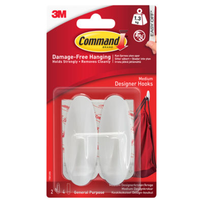 Damage Free Medium Hooks 2 Pack thumbnail 2
