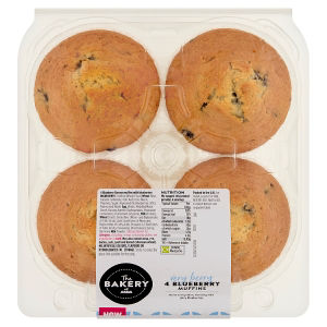 The BAKERY at ASDA 4 Blueberry Muffins