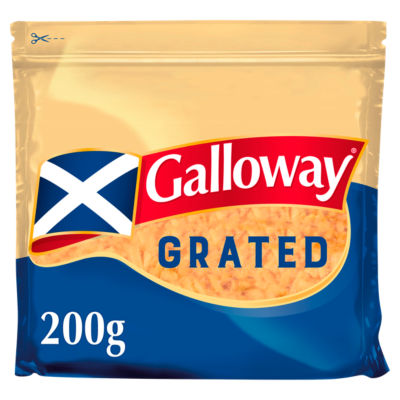 Grated Medium Scottish Coloured Cheddar Cheese 200g