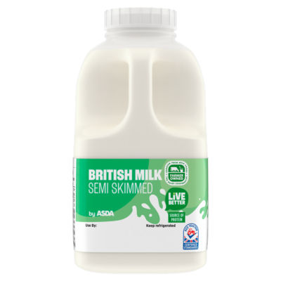 British Milk Semi Skimmed 1 Pint 568ml