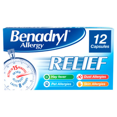 Allergy Relief Capsules Fast-Acting Antihistamine 12 Capsules thumbnail 2