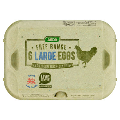Free Range 6 Large Eggs