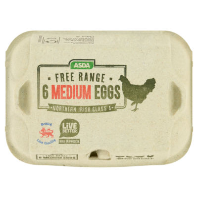 Free Range 6 Medium Eggs