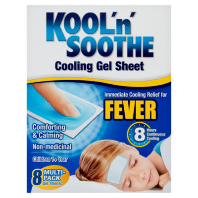 Cooling Gel Sheet Fever Children 1+ Year 8 Multi-Pack Gel Sheets thumbnail 2