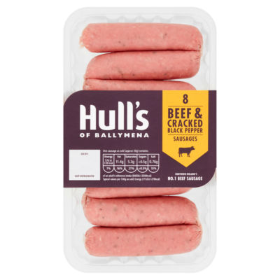 of Ballymena 8 Beef & Cracked Black Pepper Sausages 400g thumbnail 2