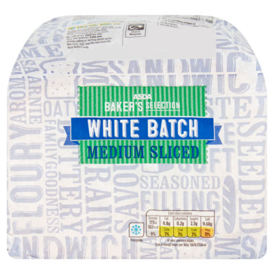 Baker's Selection White Batch Medium Sliced 800g thumbnail 2