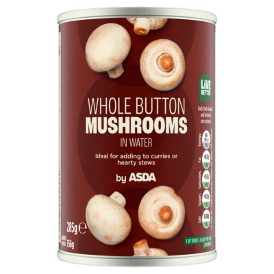 Whole Button Mushrooms in Water 285g thumbnail 2
