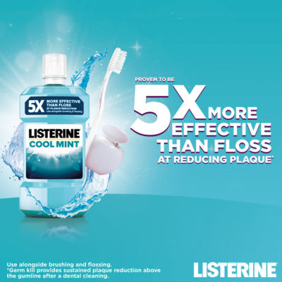 Listerine Cool Mint Mouthwash 500ml thumbnail 3