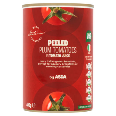Peeled Plum Tomatoes in Tomato Juice 400g thumbnail 2