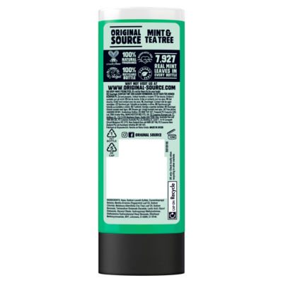 Mint & Tea Tree Shower Gel Body Wash 250ml thumbnail 3