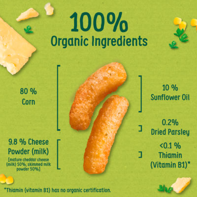 Cheese & Herb Organic Crispy Toddler Puffs Snack Multipack 4x15g 12 months+ thumbnail 3