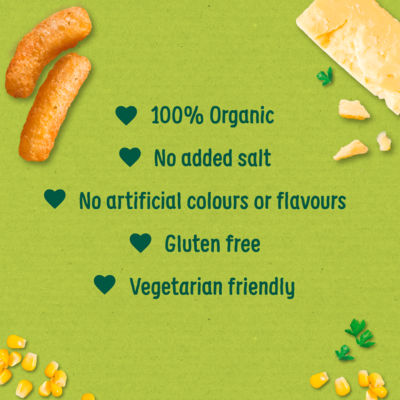 Cheese & Herb Organic Crispy Toddler Puffs Snack Multipack 4x15g 12 months+ thumbnail 4