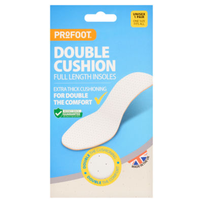 Double Cushion Full Length Insoles Unisex 1 Pair thumbnail 2