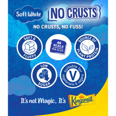 No Crusts Soft White Crustless Bread 400g thumbnail 3