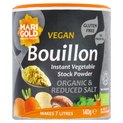 Organic & Reduced Salt Bouillon Instant Vegetable Stock Powder 140g thumbnail 2