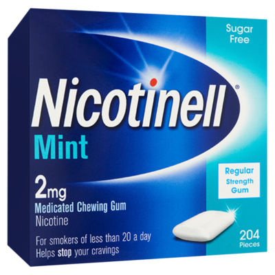 2mg Mint Nicotine Gum - 204 Pieces thumbnail 2