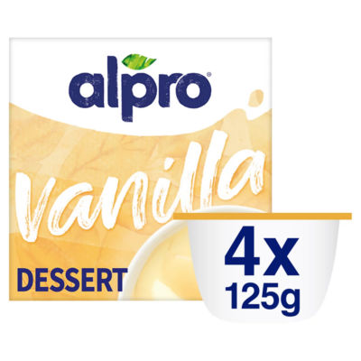 Alpro Vanilla Dairy Free Vegan Soya Dessert 4x125g
