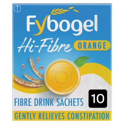 Hi-Fibre Orange Ispaghula Husk Fibre Drink 10 Sachets