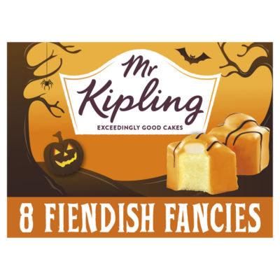 Fiendish French Fancies Halloween Cakes 8 Pack