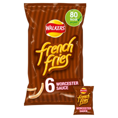 French Fries Worcester Sauce Multipack Snacks Crisps 6x18g thumbnail 2