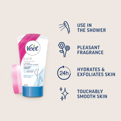 In Shower Hair Removal Cream with Silky Fresh 150ml thumbnail 4