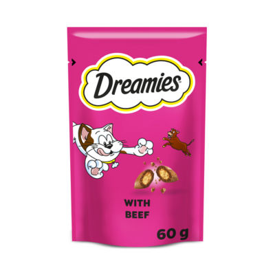 DREAMIES Cat Treat Biscuits With Beef Flavour 60g thumbnail 2