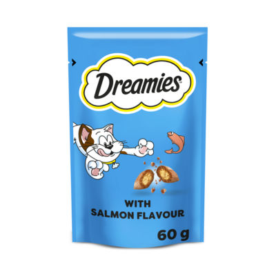 DREAMIES Cat Treat Biscuits With Salmon Flavour 60g thumbnail 2