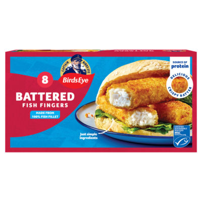 Birds Eye 8 MSC Crispy Battered Fish Fingers
