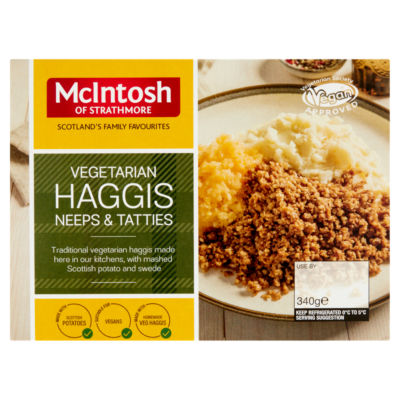 of Strathmore Vegetarian Haggis, Neeps & Tatties 340g thumbnail 2