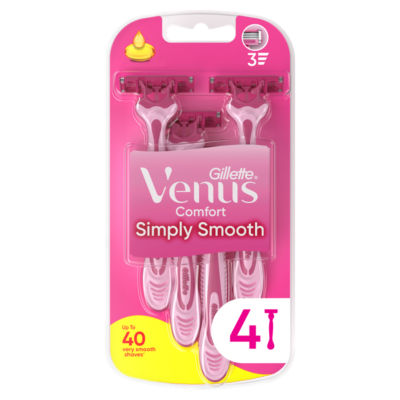 Venus 3 Blade Disposable Razors 4 Pack