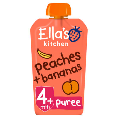 Ella's Kitchen Peaches and Bananas Baby Food Pouch 4+ Months