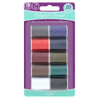 Dark Polyester Thread 10 Bobbins thumbnail 2
