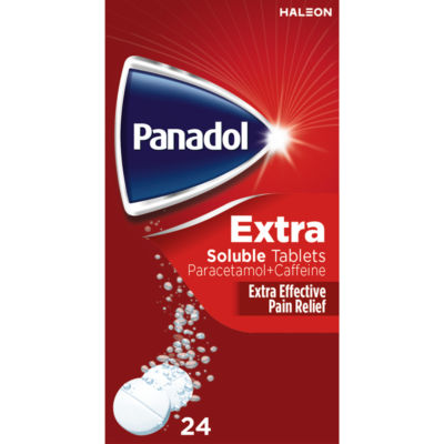 Panadol Extra Painkillers Soluble Paracetamol & Caffeine 500mg