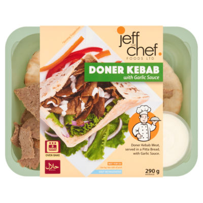 Jeff the Chef Foods Ltd Doner Kebab with Garlic Sauce 290g thumbnail 2