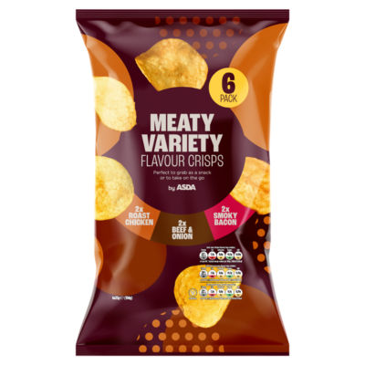 Meaty Variety Flavour Crisps 6 x 25g (150g) thumbnail 2