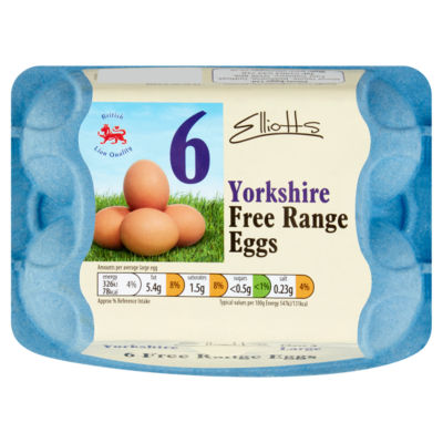 6 Yorkshire Free Range Eggs Large
