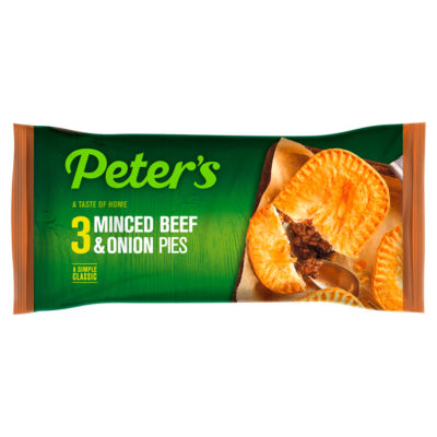 3 Minced Beef & Onion Pies