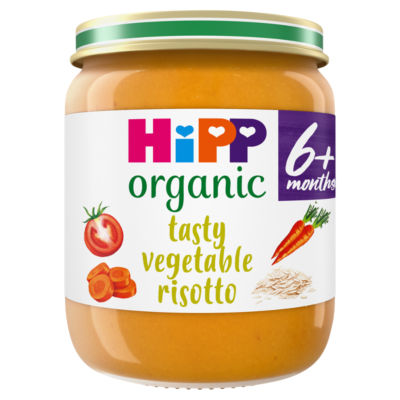HiPP Organic Tasty Vegetable Risotto Baby Food Jar 6+months