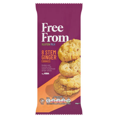 Free From by ASDA 8 Stem Ginger Cookies 150g thumbnail 2