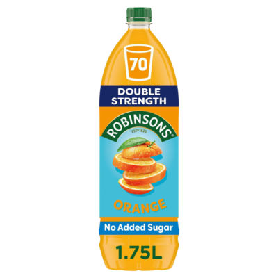Double Strength Orange No Added Sugar Squash 1.75L