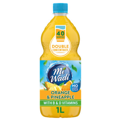 Double Concentrate Orange & Pineapple No Added Sugar Squash 1L