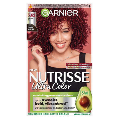 Nutrisse Ultra Color Dye, Vegan, 5.62 Vibrant Red, dazzling and passionate hair color. thumbnail 2