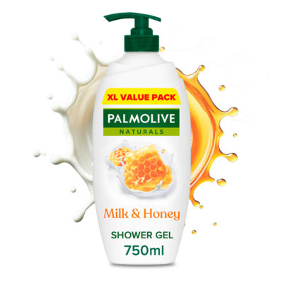 Naturals Milk & Honey Shower Gel Body Wash Pump 750ml thumbnail 2