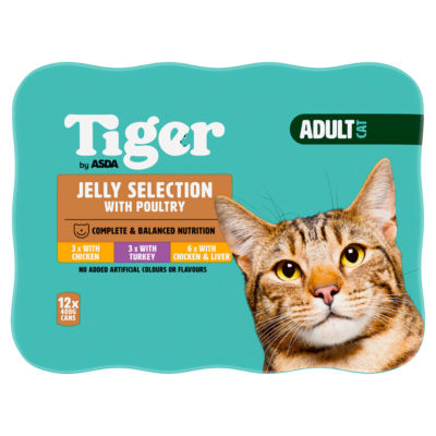 Tiger Jelly Selection with Poultry Adult Cat 12 x 400g (4.8kg) thumbnail 2