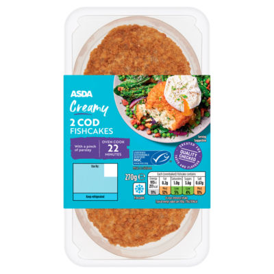 ASDA Creamy 2 Cod Fishcakes 270g
