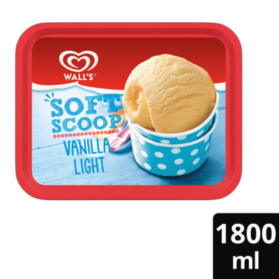 Soft Scoop Vanilla Light Ice Cream Dessert Tub 1800ml thumbnail 2