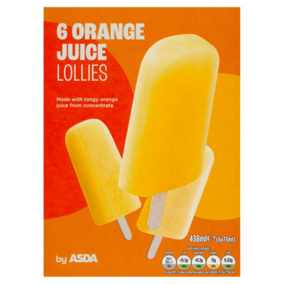 Orange Juice Lollies 6 x 73ml (438ml) thumbnail 2