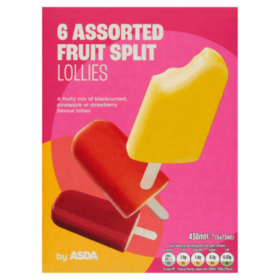 Assorted Fruit Splits Lollies 6 x 73ml (438ml) thumbnail 2